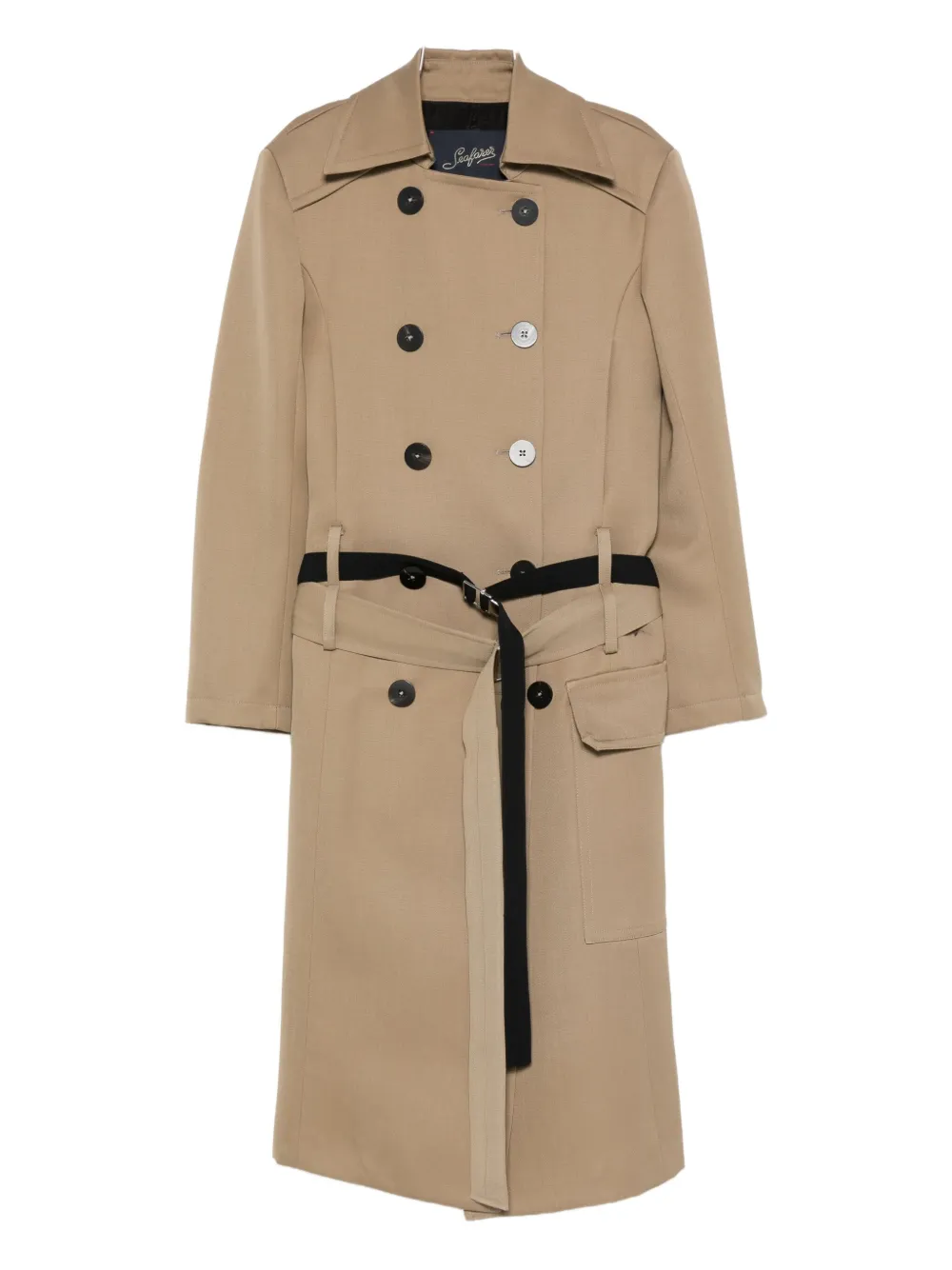 Seafarer double-breasted belted coat | Neutrals | Image 1