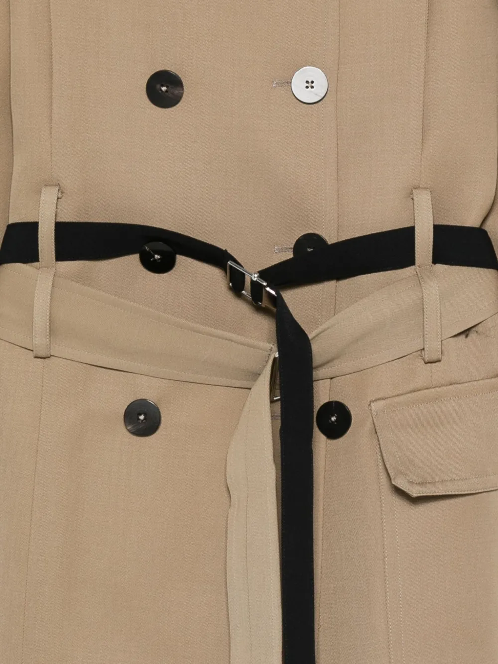  Seafarer Double-breasted Belted Coat - Neutrals 
