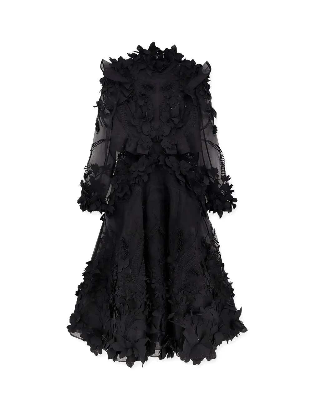 ZIMMERMANN Hypnotic Applique silk maxi dress - Zwart