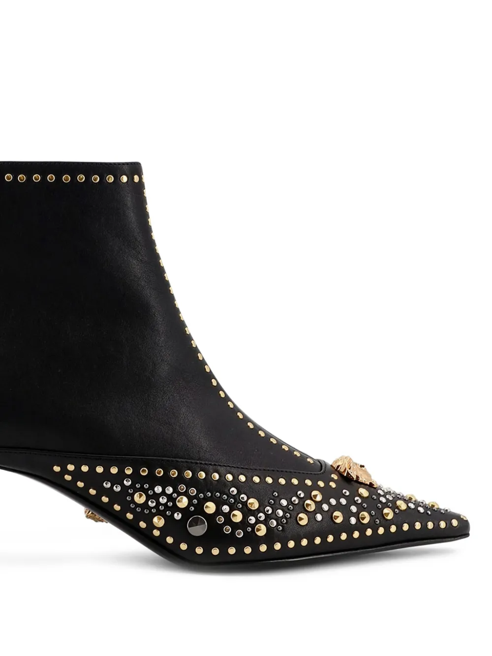 Versace La Medusa enkellaarzen met studs Zwart