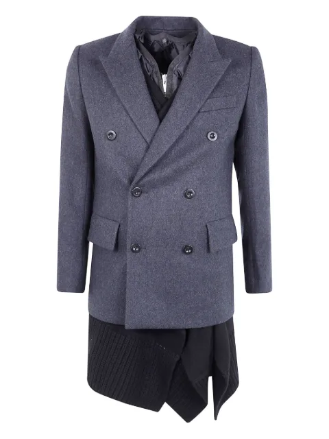 sacai double-breasted coat