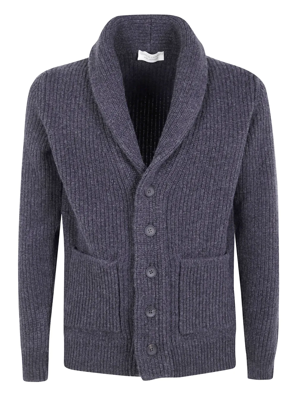 Filippo De Laurentiis Shawl-collar Pocket Cardigan In Gray
