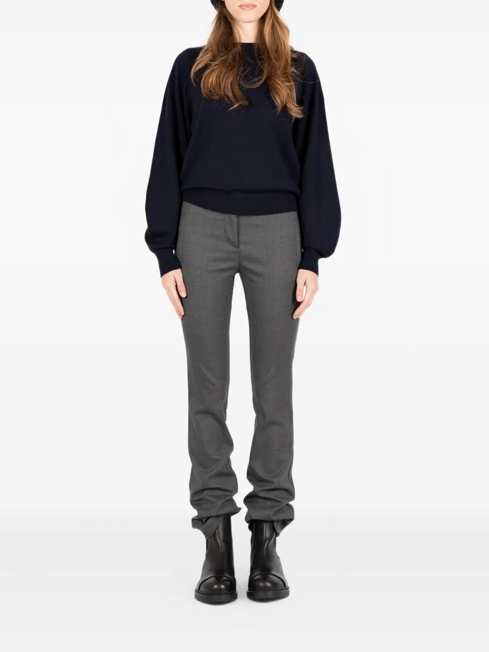 Société Anonyme Ellen Long-sleeve Crew-neck Knitwear In Black