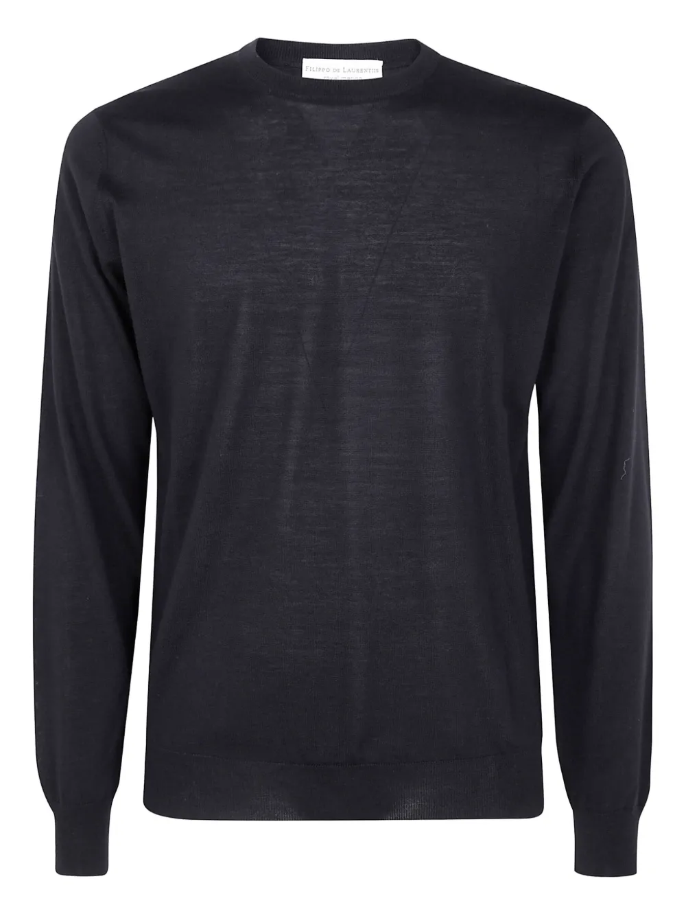 Filippo De Laurentiis Crew-neck Long-sleeve Sweater In Black