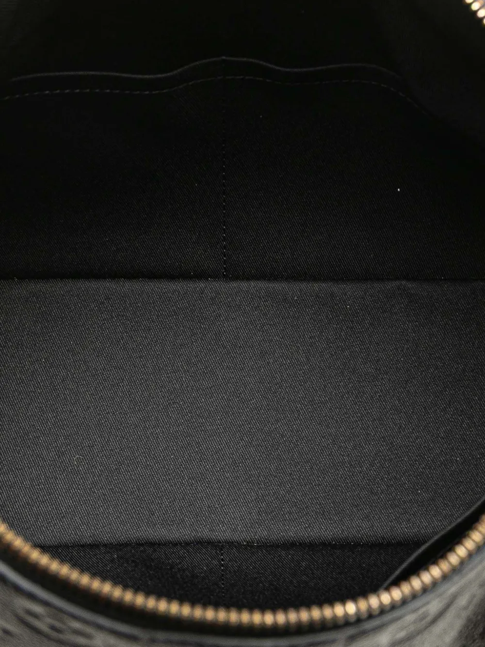 Pre-owned Louis Vuitton 2017 Monogram Empreinte Ponthieu Pm Satchel In Black