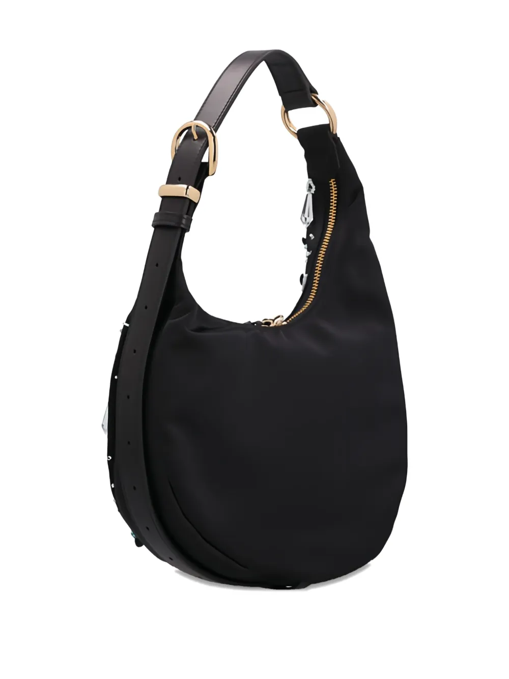 DES PHEMMES sequin-embellished shoulder bag - Zwart