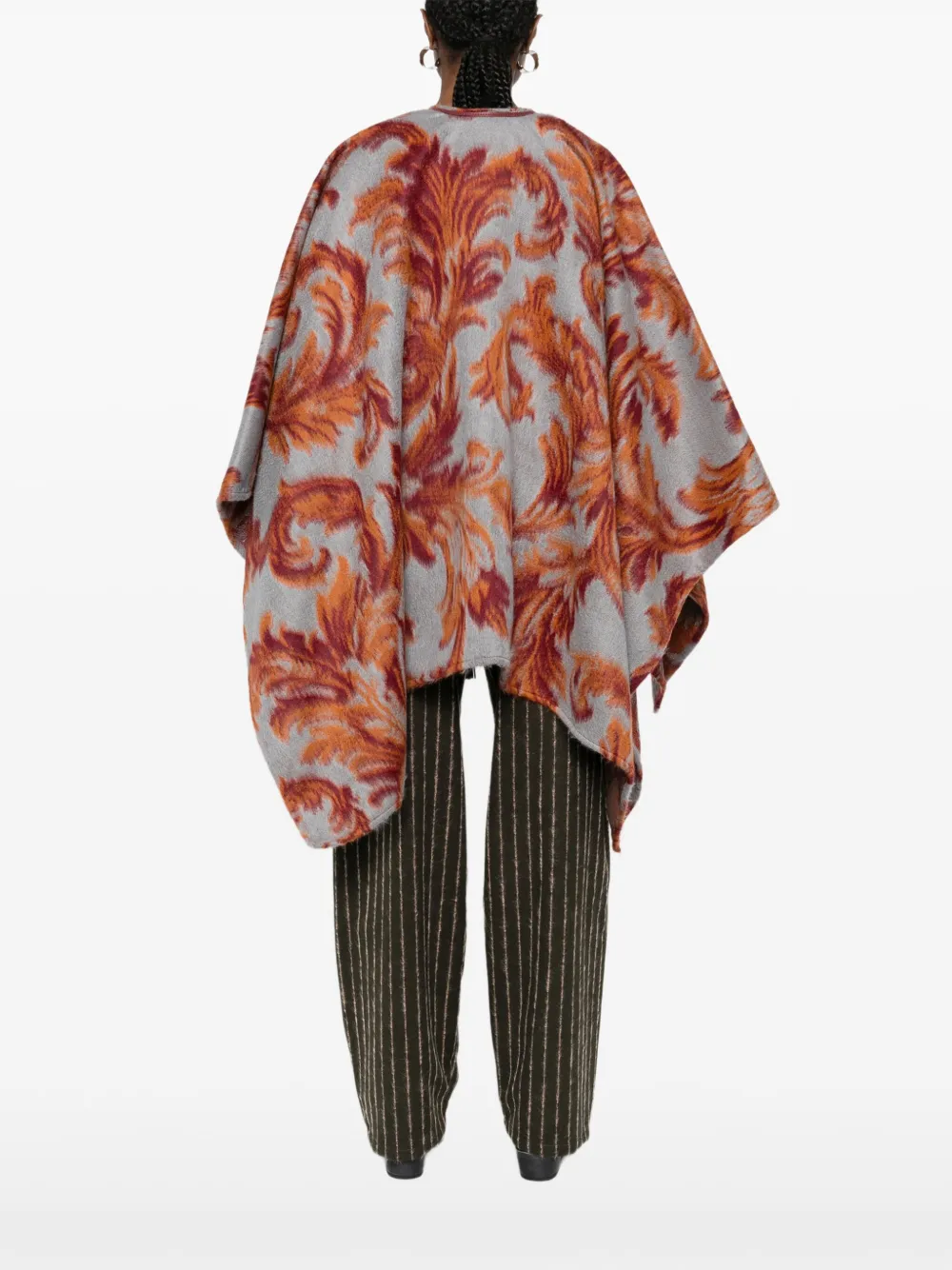 ETRO Cape met paisley-print Blauw
