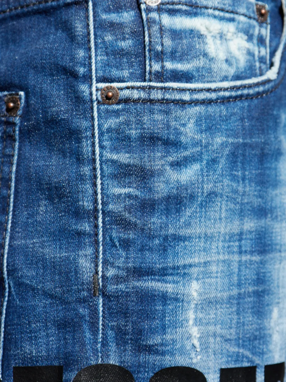 Dsquared2 Belt Loop Denim Trousers In Multi