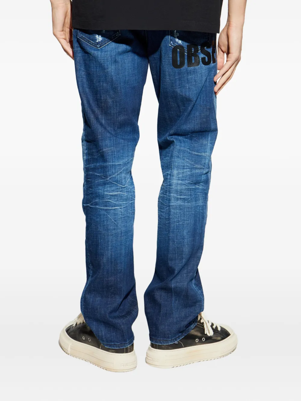 Dsquared2 Belt Loop Denim Trousers In Multi