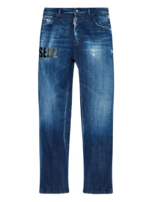DSQUARED2 paint-splatter Jeans | Blue | FARFETCH ZA