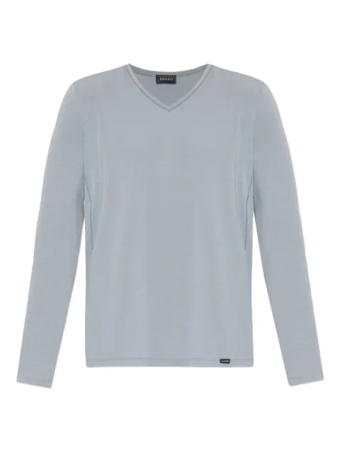 Hanro V-neck long-sleeve lounge T-shirt