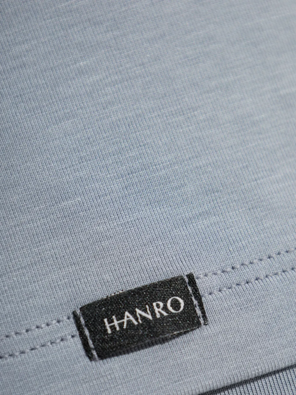 Hanro T-shirt met V-hals en lange mouwen Grijs