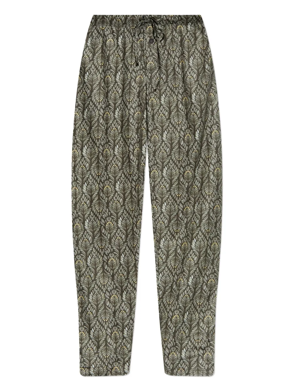 Hanro drawstring patterned trousers | Brown | Image 1