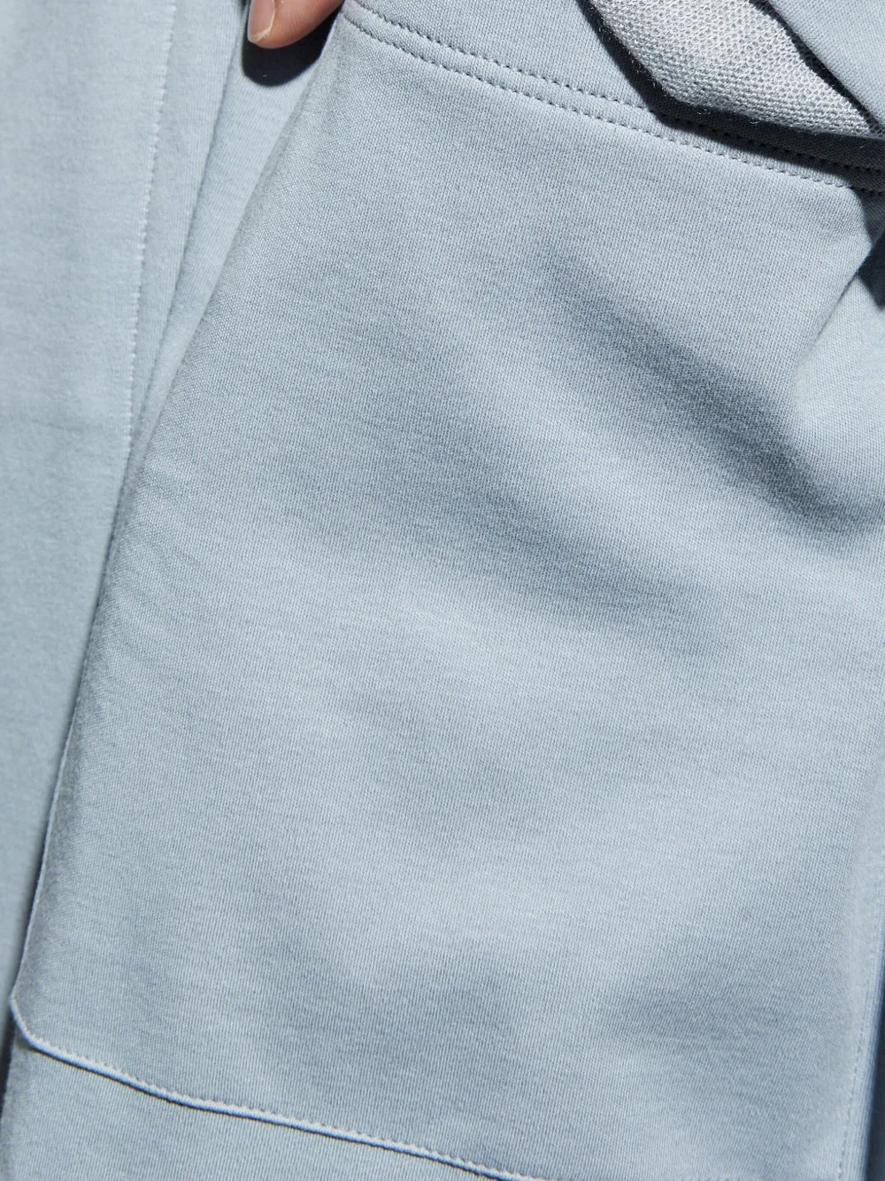 Hanro Badjas met zak met ceintuur Blauw