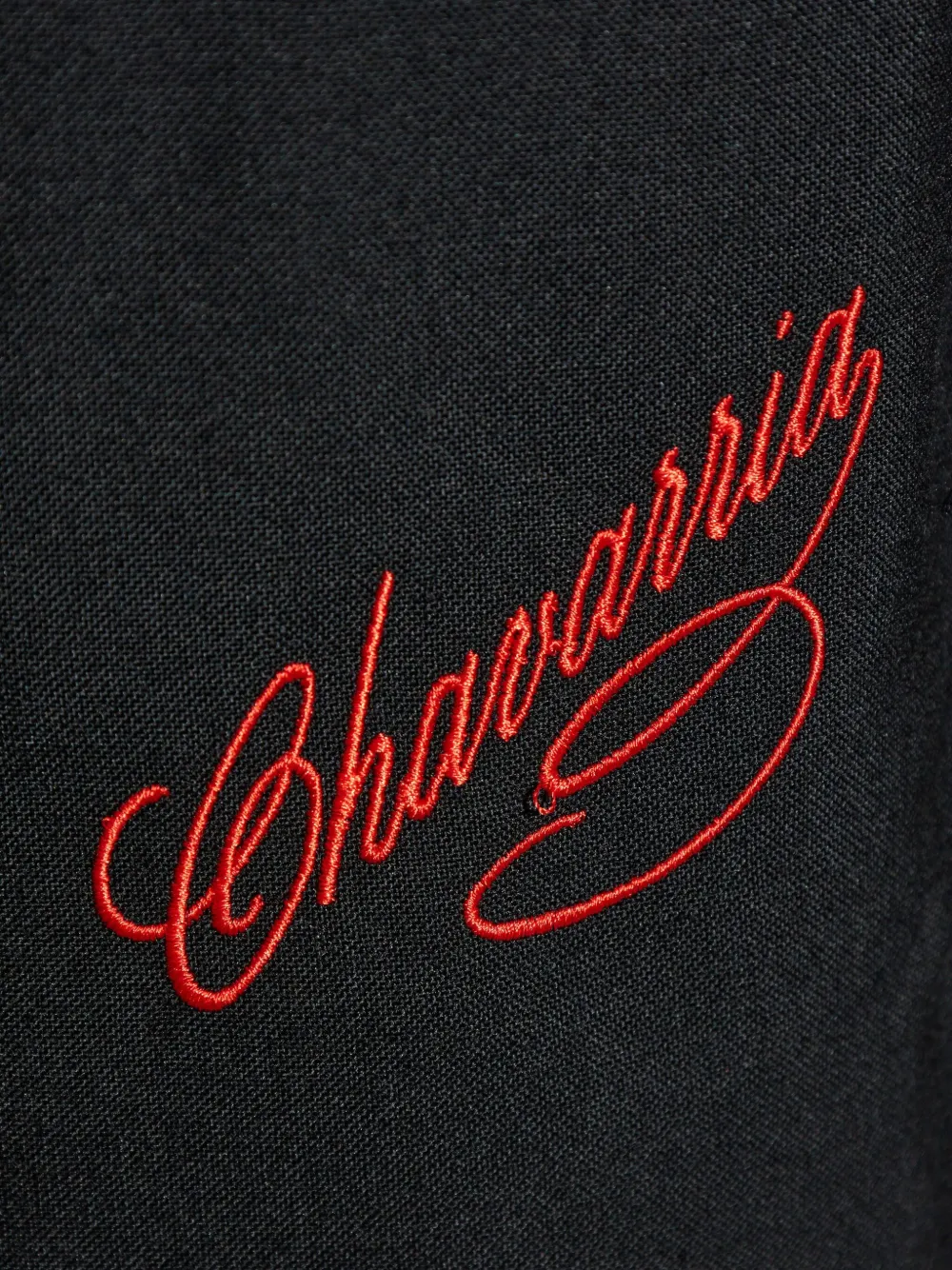 Willy Chavarria Broek met geborduurd logo Zwart