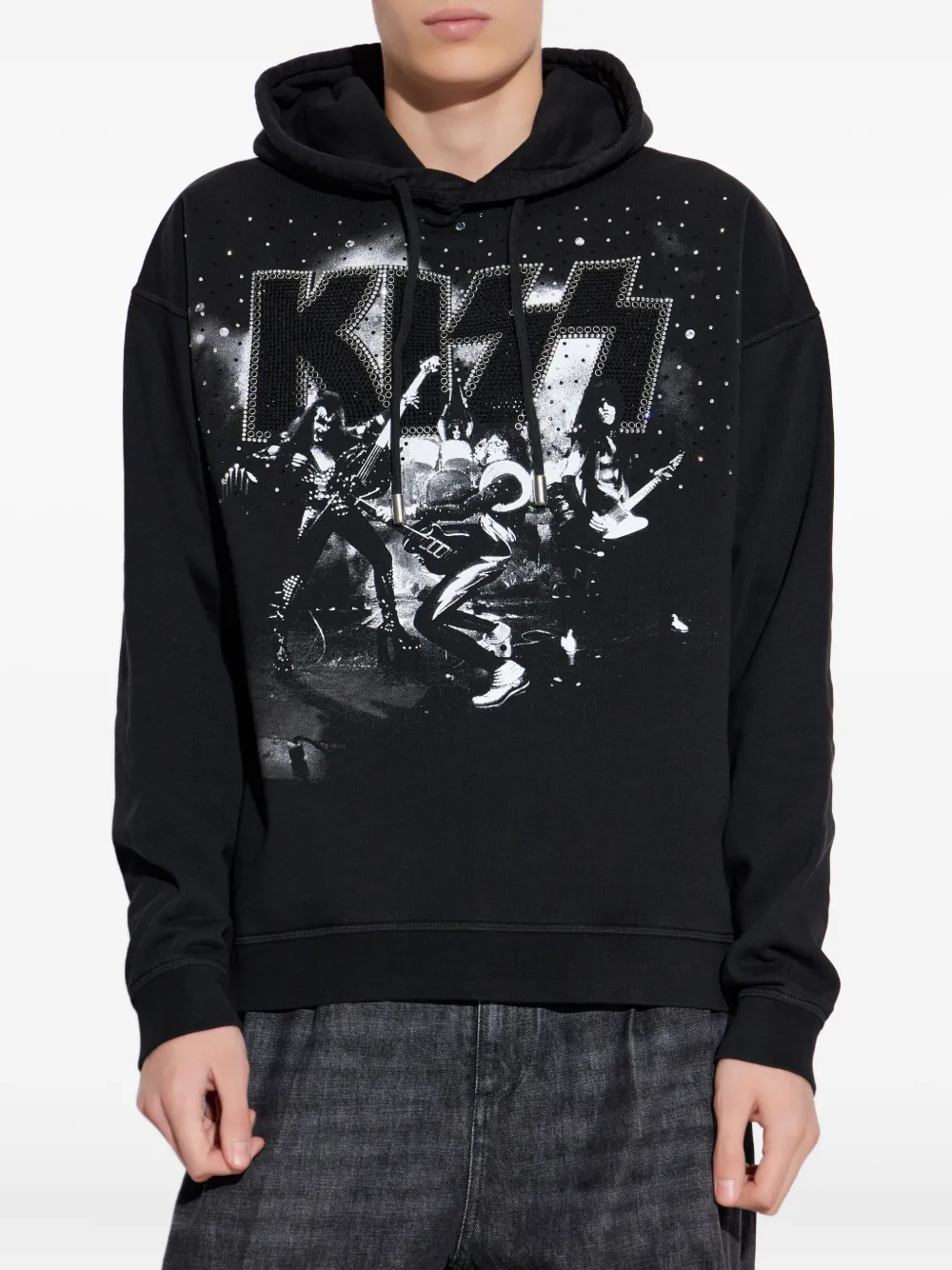 DSQUARED2 x Kiss verfraaide hoodie Zwart