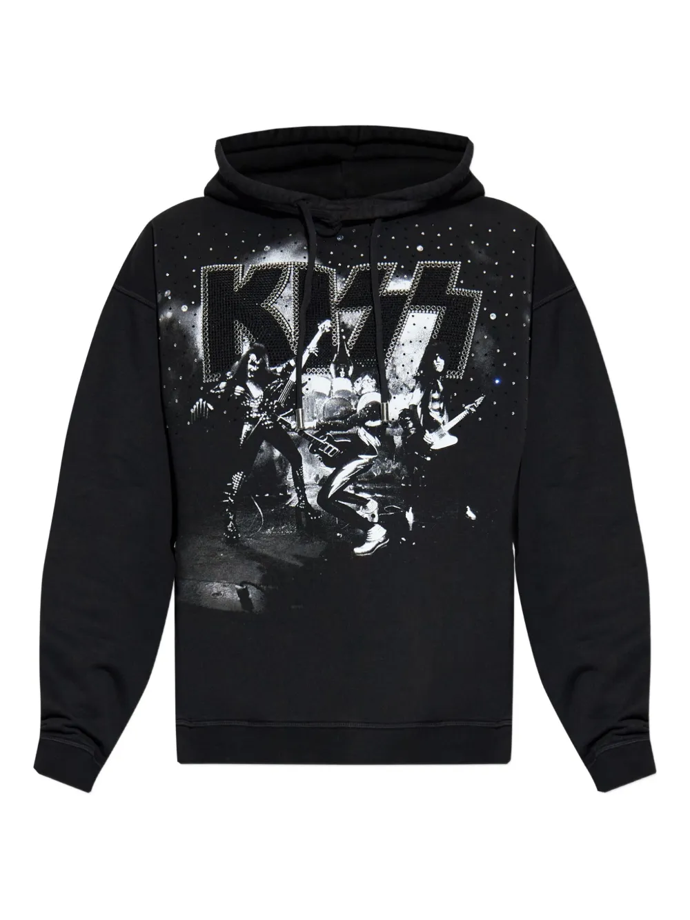 DSQUARED2 x Kiss embellished graphic hoodie | Black | Image 1