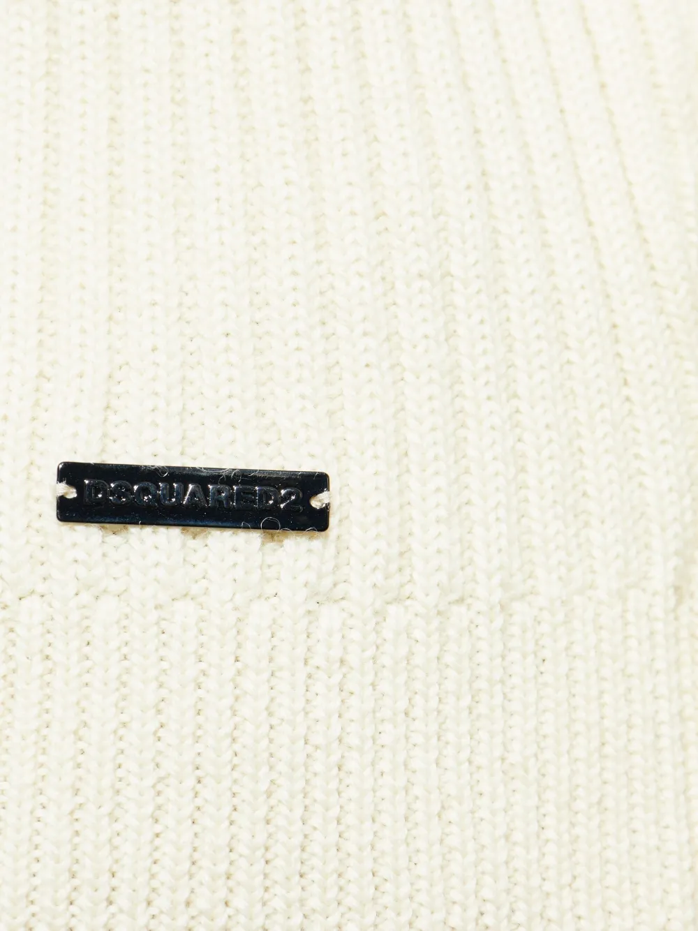 Dsquared2 Ribbed Long-sleeves Sweater In Neutral