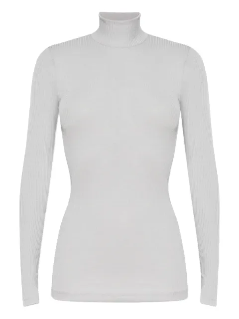 Hanro top de canalé con cuello vuelto