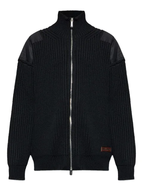 DSQUARED2 zip shoulder-panel cardigan