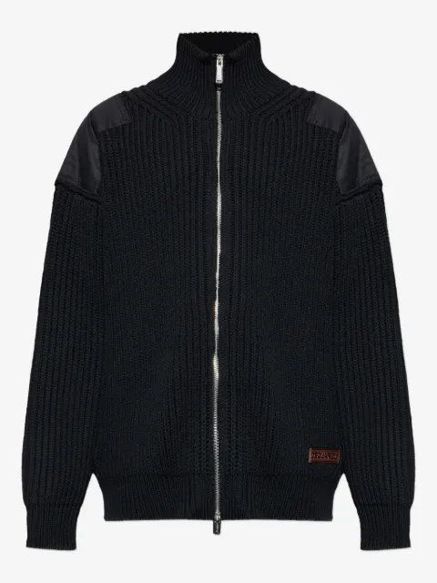 DSQUARED2 zip shoulder-panel cardigan