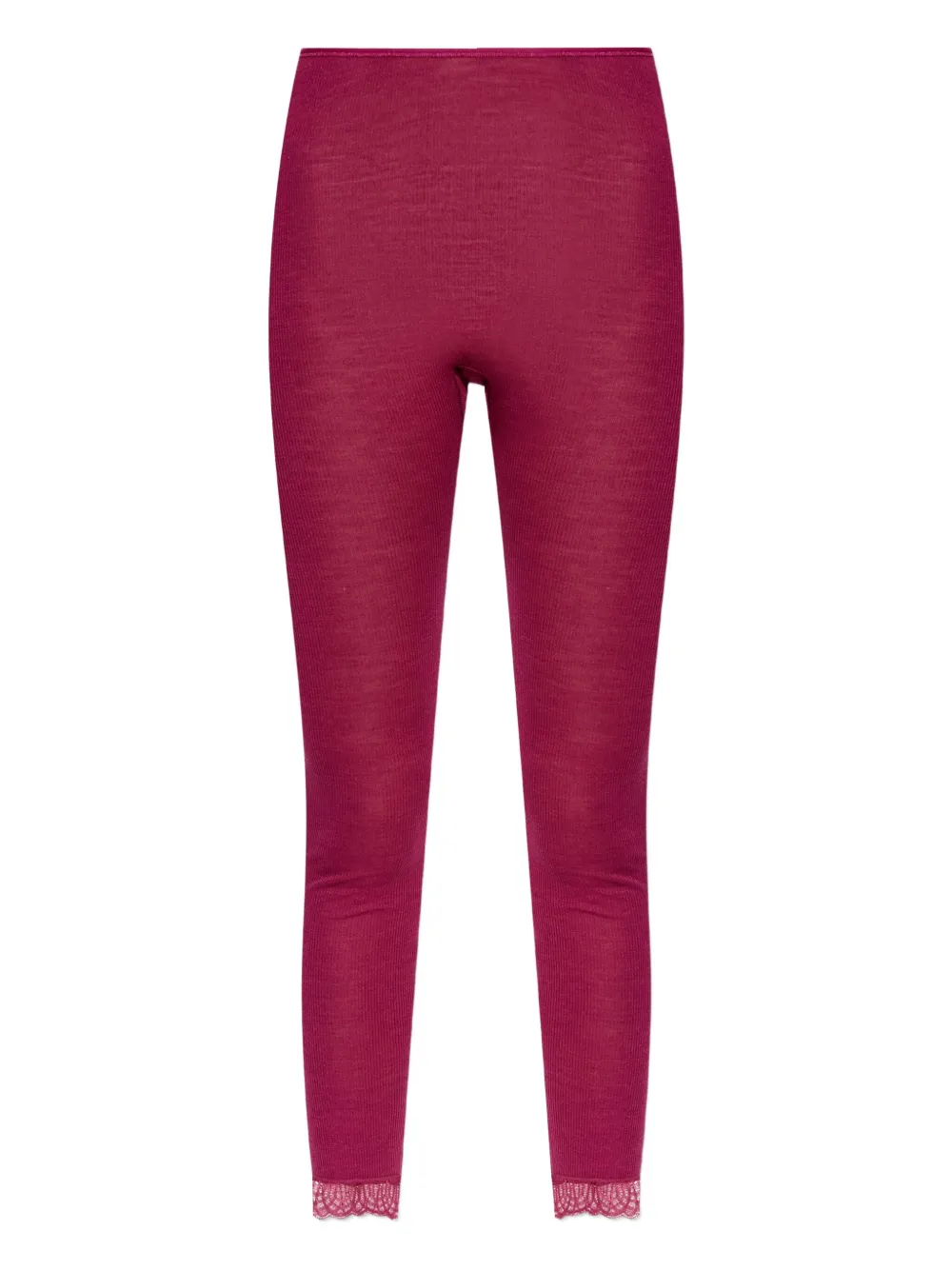 Hanro Lace Leggings In Pink