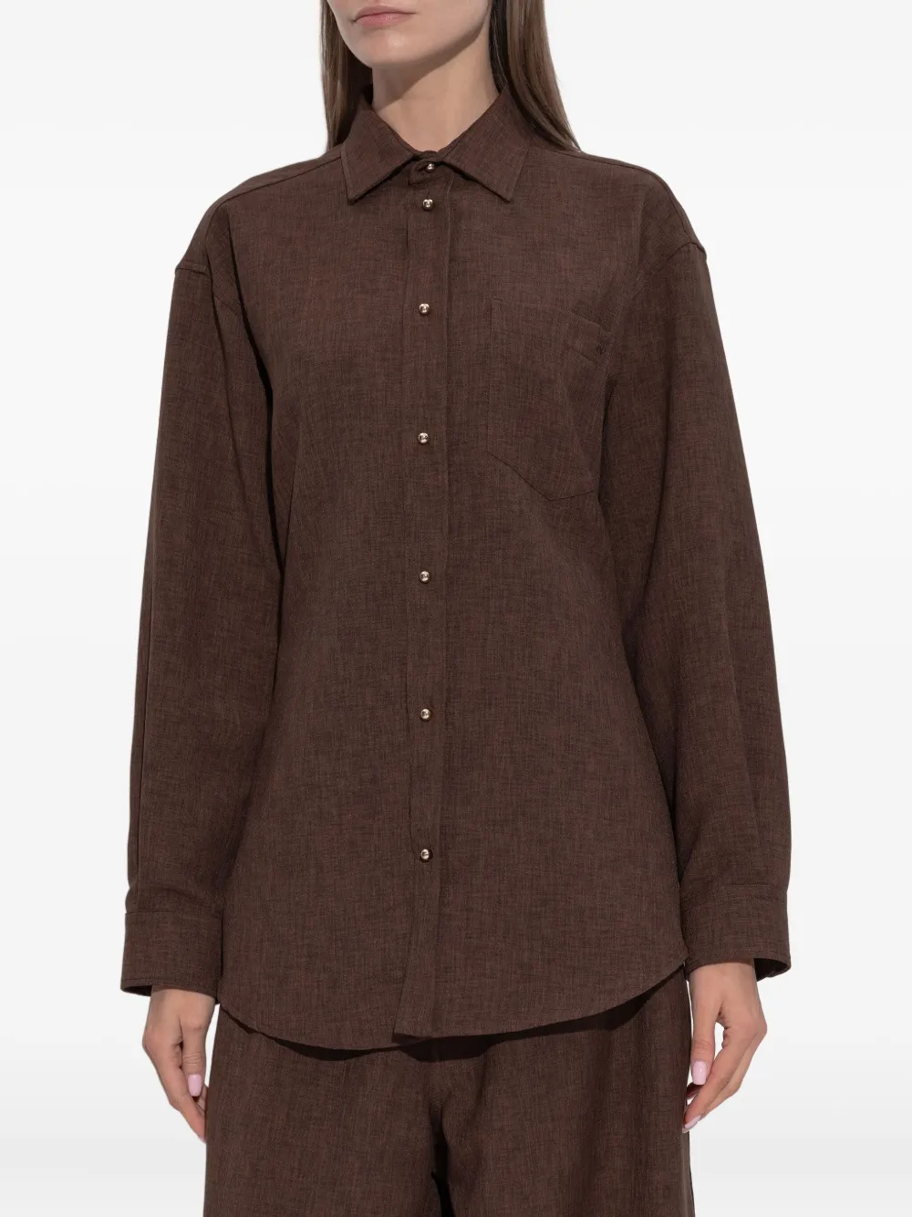 Darkpark Button-fastening Pocket Shirt In Brown