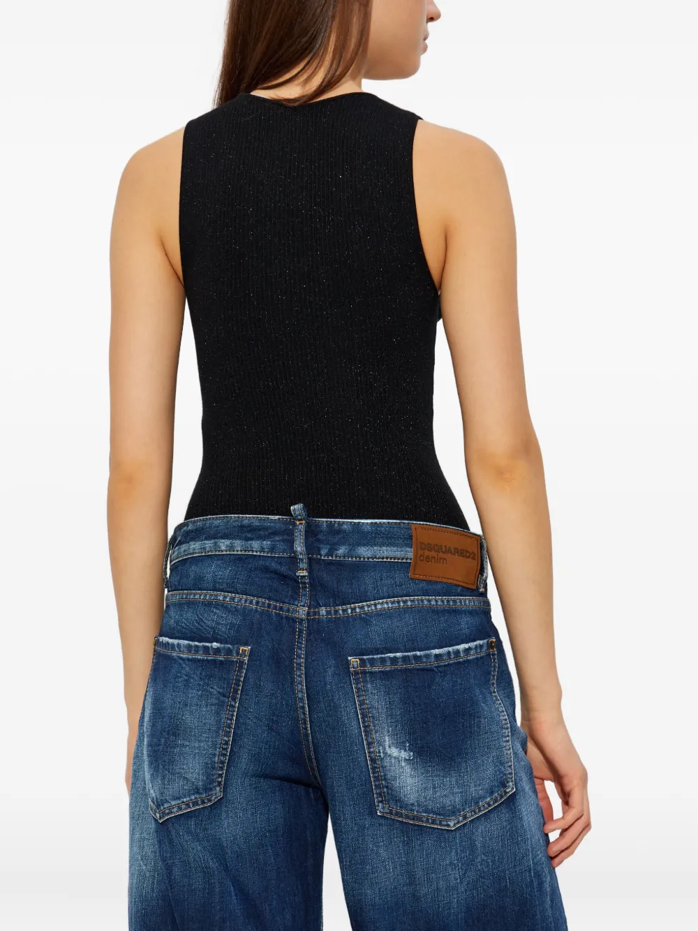 DSQUARED2 Ribgebreide body Zwart