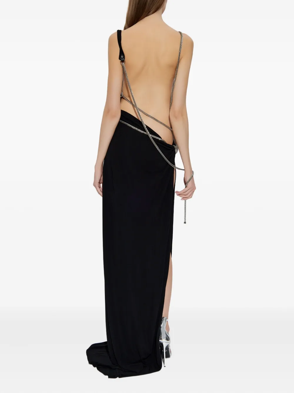 Dsquared2 Chain-detail Maxi Dress In Black