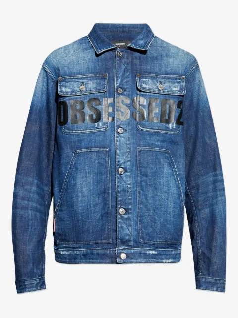 DSQUARED2 Jaqueta jeans com estampa