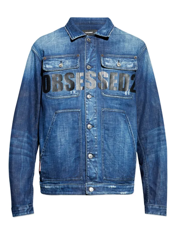 DSQUARED2 プリント デニムジャケット | ブルー | FARFETCH JP