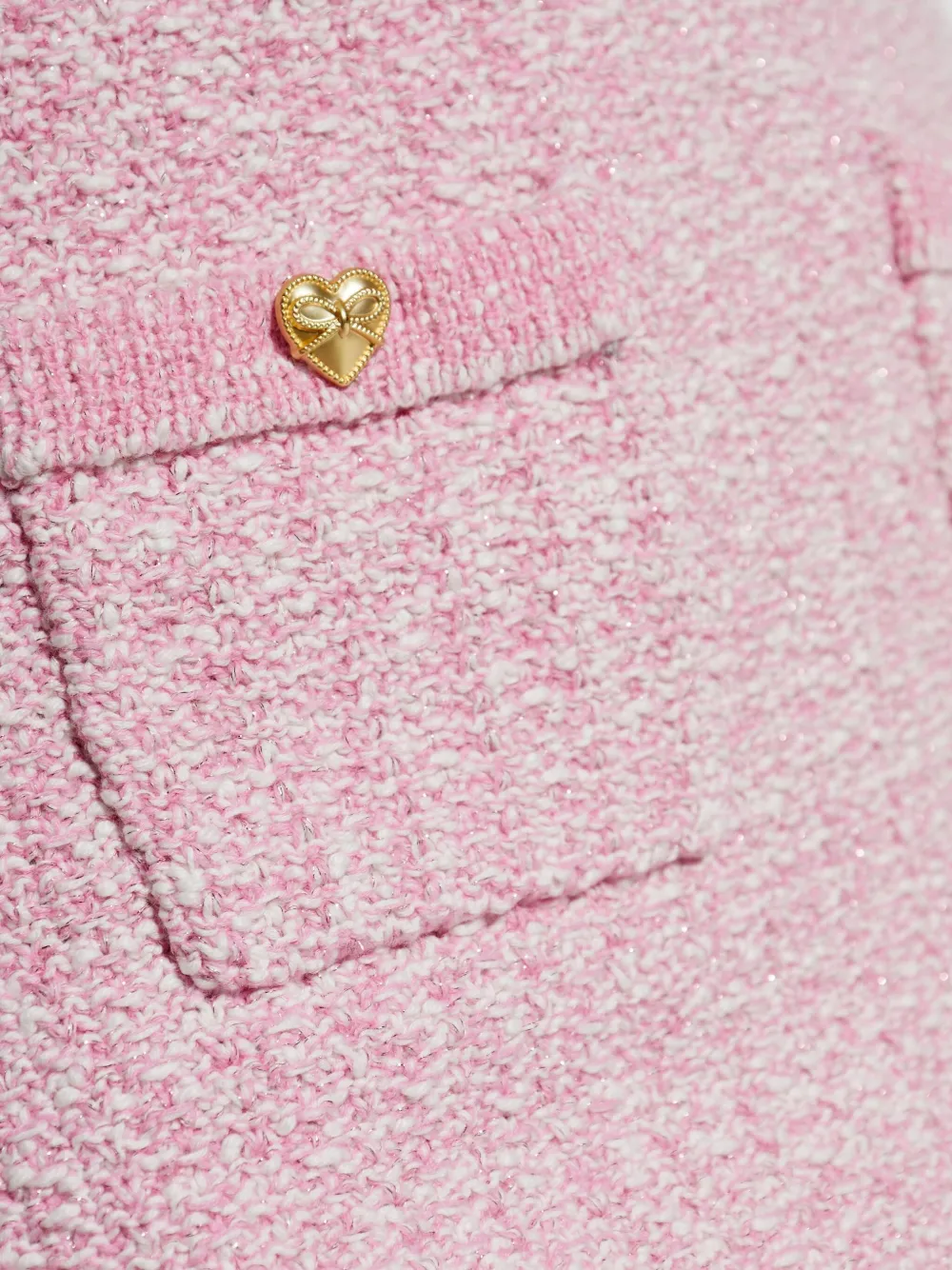 Loveshackfancy Ellianna Pocket Heart-button Mini Skirt In Pink
