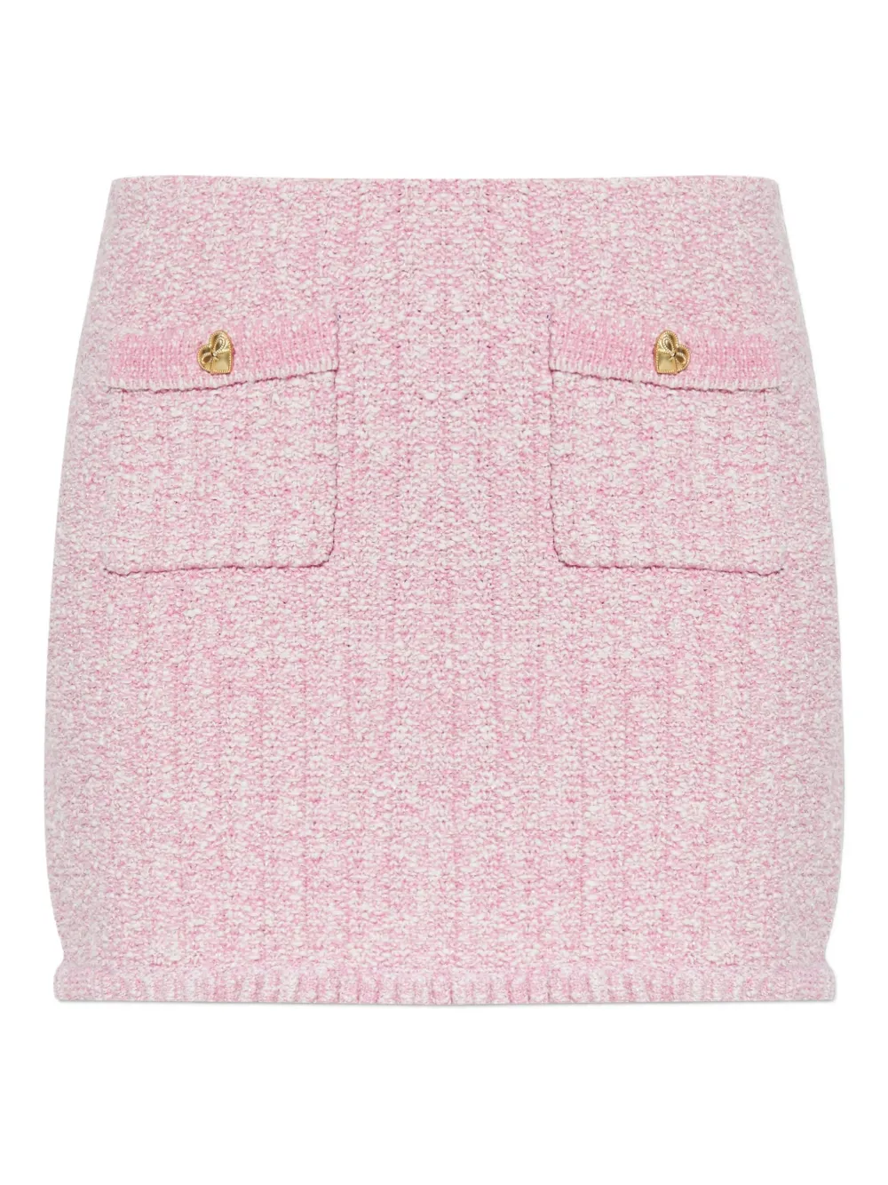 Loveshackfancy Ellianna Pocket Heart-button Mini Skirt In Pink
