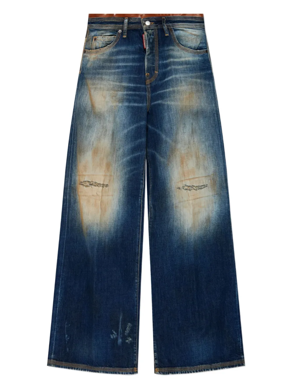 Dsquared2 Jeans With Belt Loops In Blue