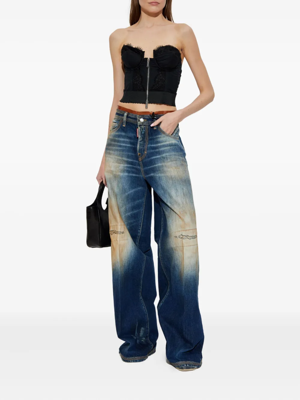 DSQUARED2 logo-embroidery jeans - Blauw