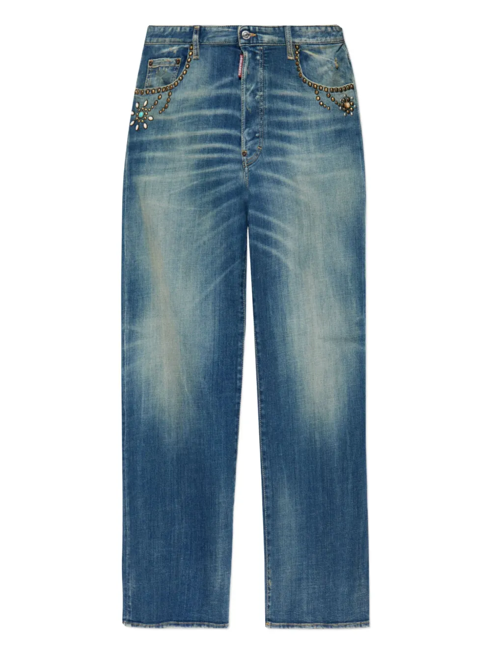 DSQUARED2 embellished chain jeans | Blue | Image 1