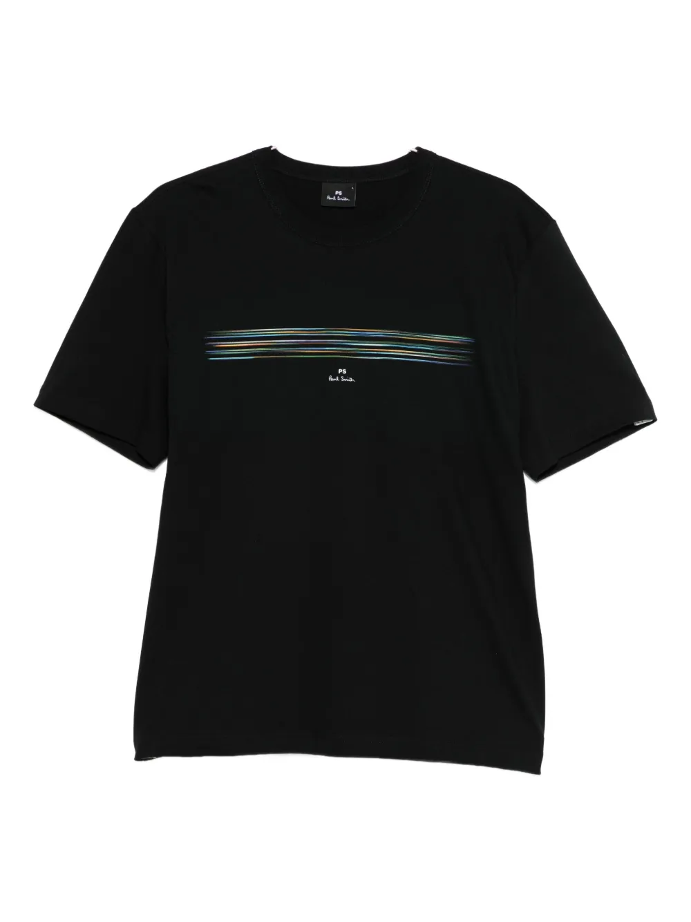 Paul Smith Blur Stripe T-shirt In Black