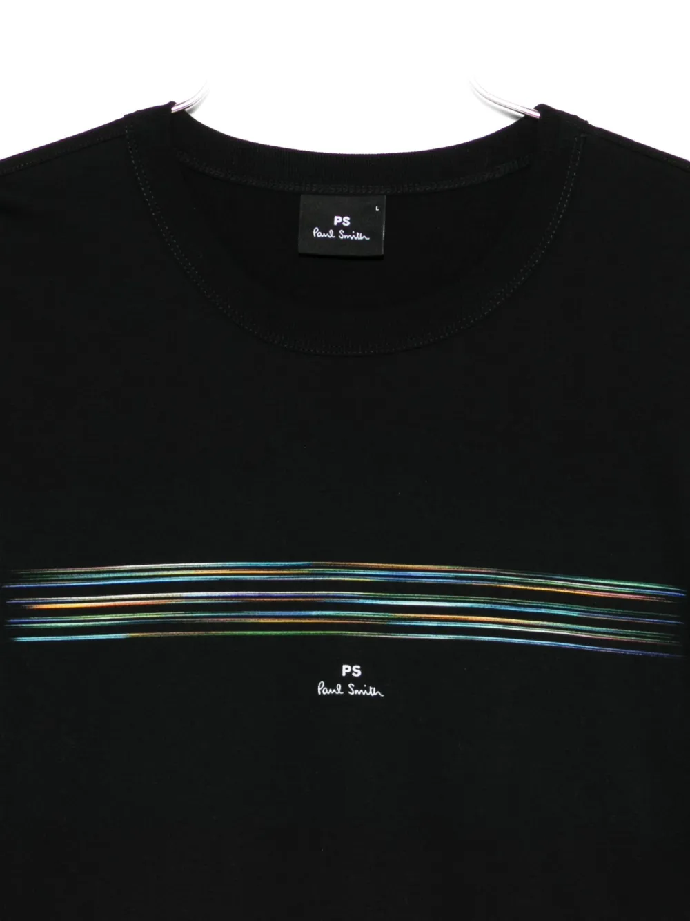 Paul Smith Blur Stripe T-shirt In Black
