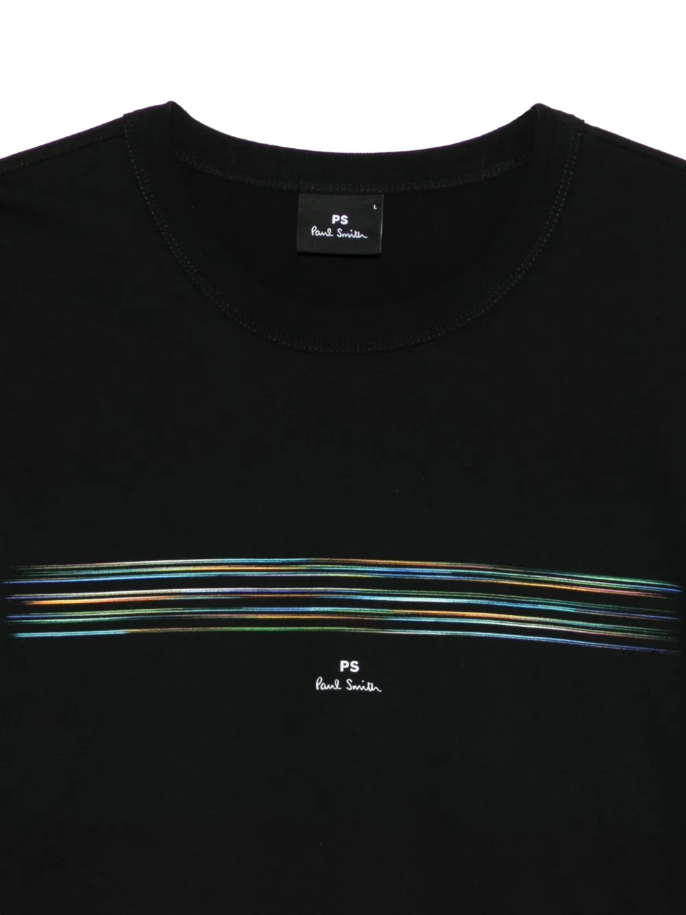 PS Paul Smith Blur Stripe T-shirt Zwart