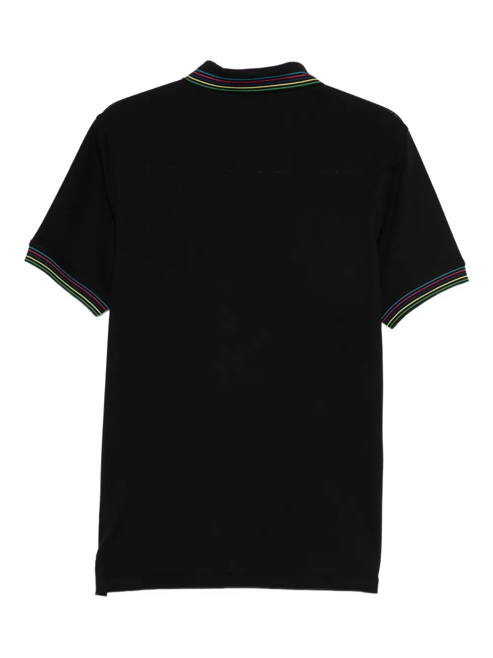 Paul Smith striped collar polo shirt - Zwart
