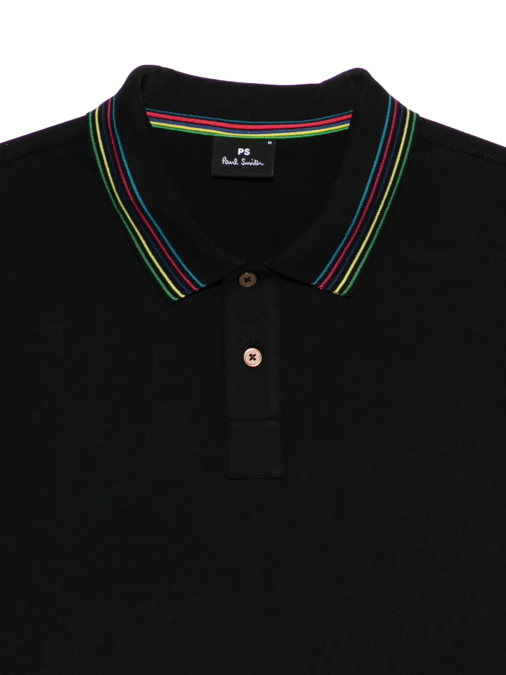 Paul Smith Poloshirt met gestreepte kraag Zwart