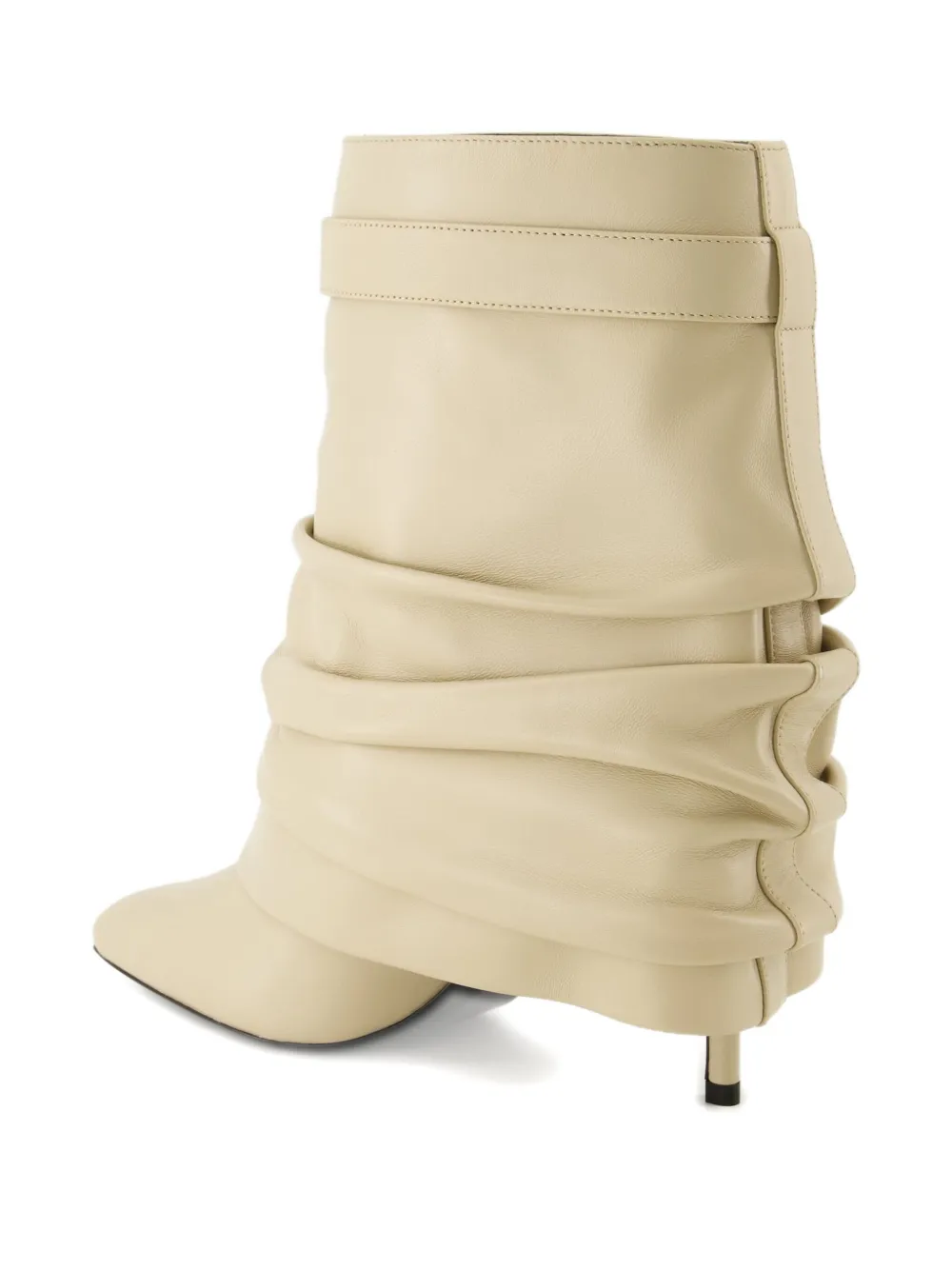Givenchy 90mm Shark Lock Stiletto Leather Boots In Neutral