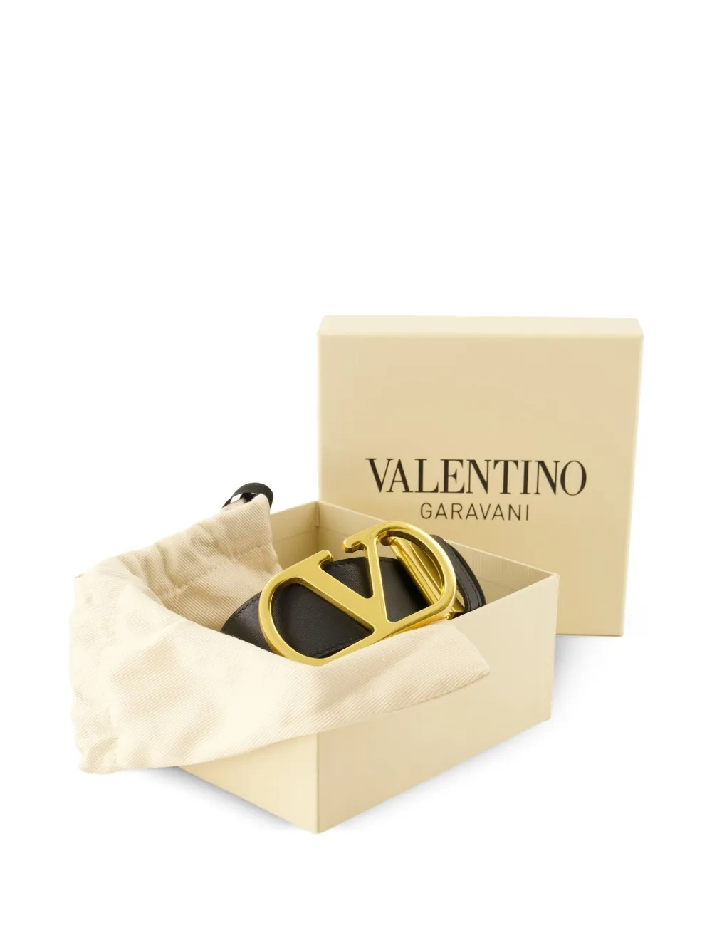 Valentino Garavani VLogo omkeerbare riem Bruin