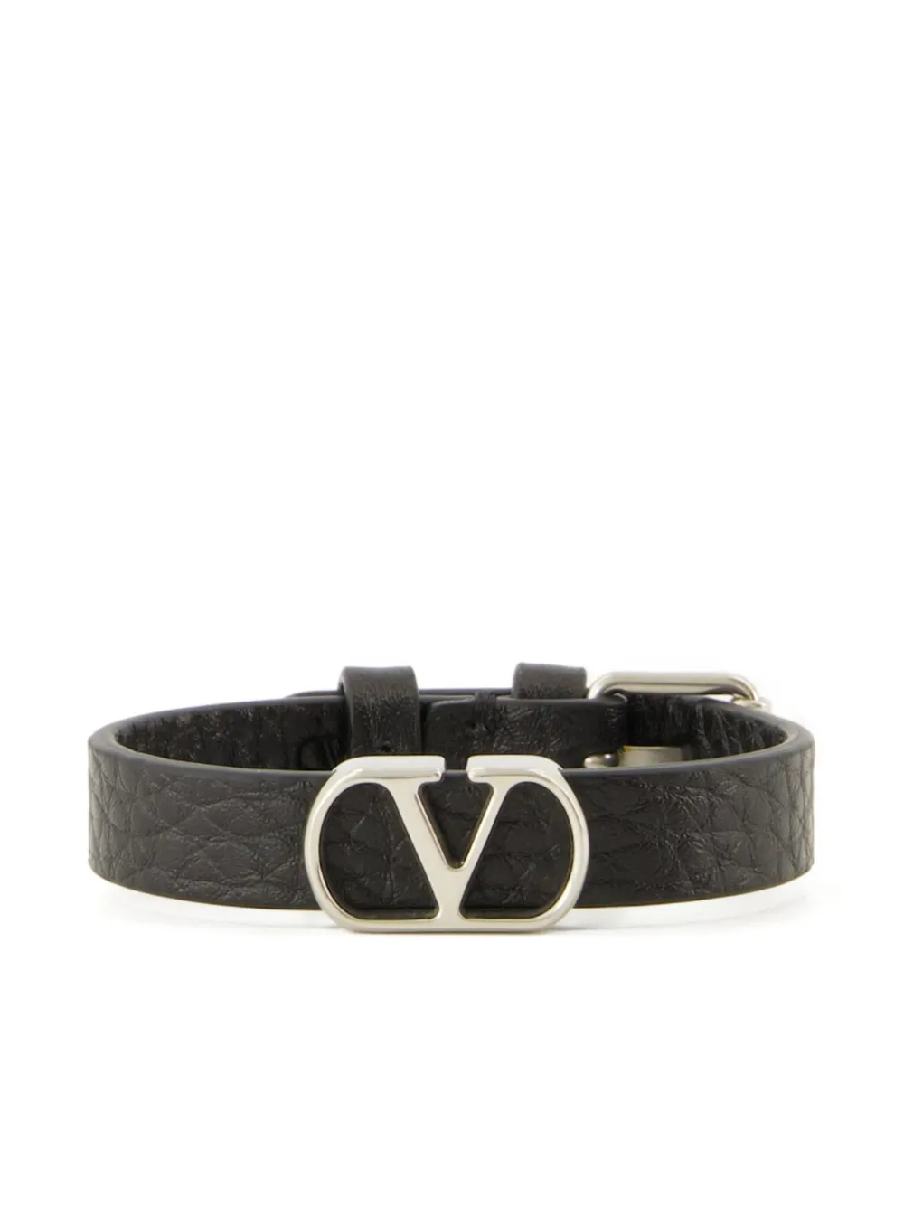 Valentino Garavani VLogo leather bracelet | Black | Image 1