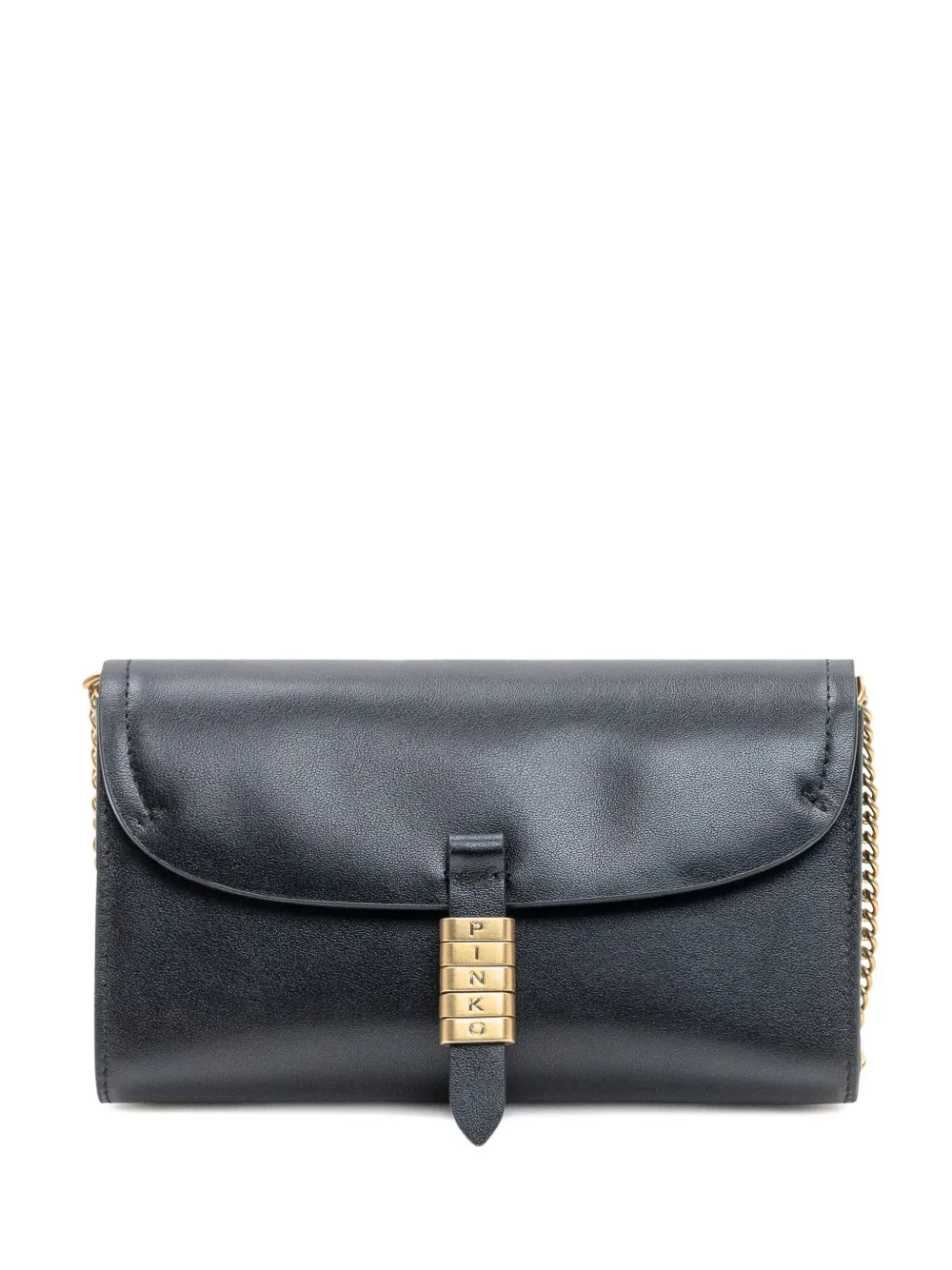 PINKO leather chain-strap shoulder bag - Nero
