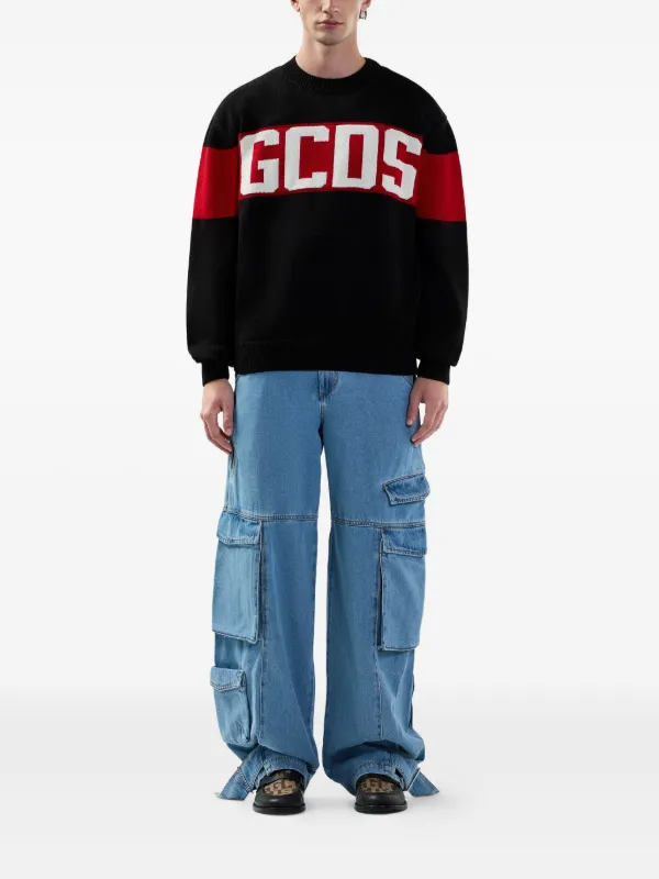 GCDS logo-embellishment Sweatshirt | Black | FARFETCH