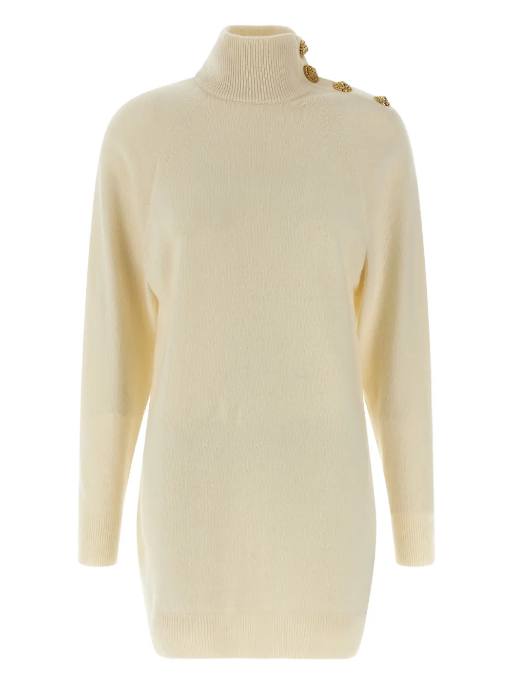 Balmain high-neck button mini dress | Neutrals | Image 1