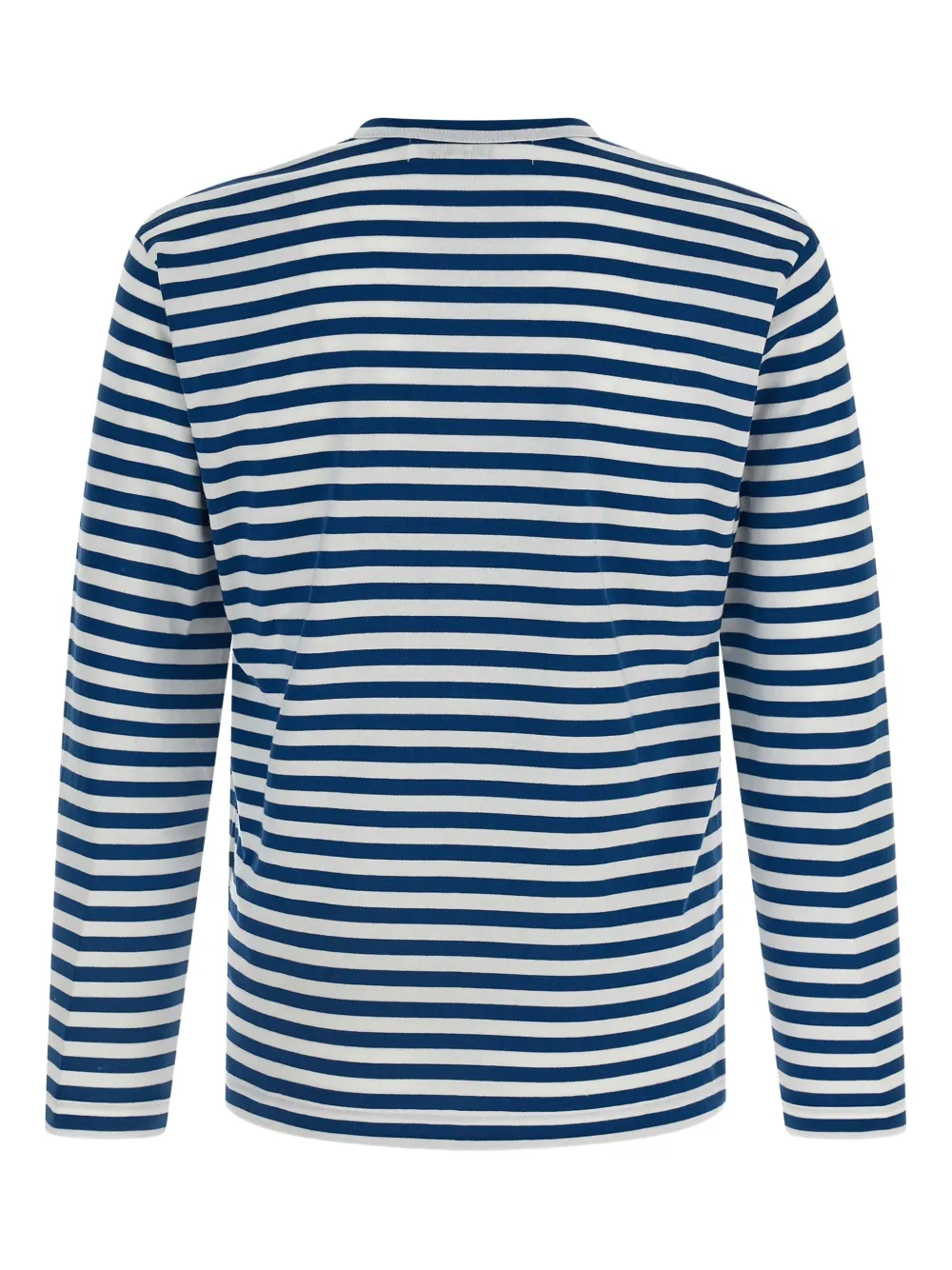 Comme Des Garçons Play striped logo-patch T-shirt - Blauw