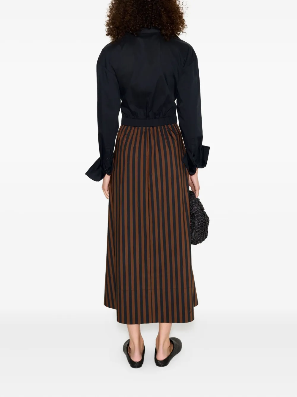 Simon Miller Inna Striped Poplin Maxi Dress In Blue