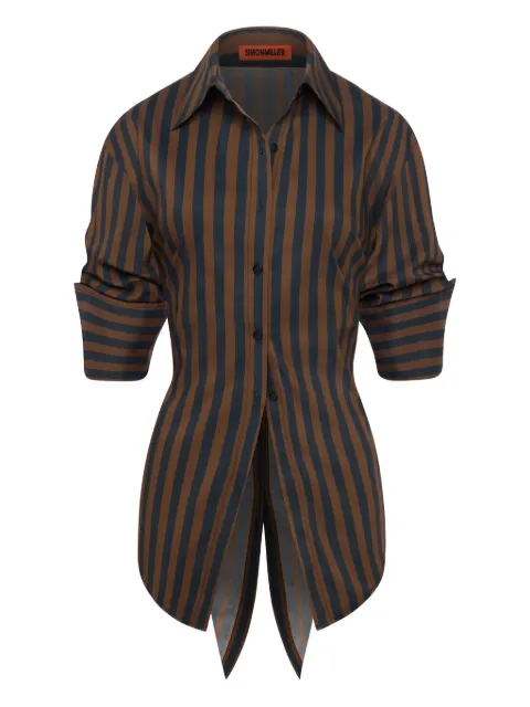 Simon Miller camisa de popelina con botones y motivo de rayas